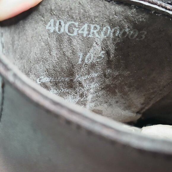 Joseph Abboud Italian Leather Wingtip Brogue Oxfords Mens 10.5 Brown EUC Italy - Picture 16 of 16